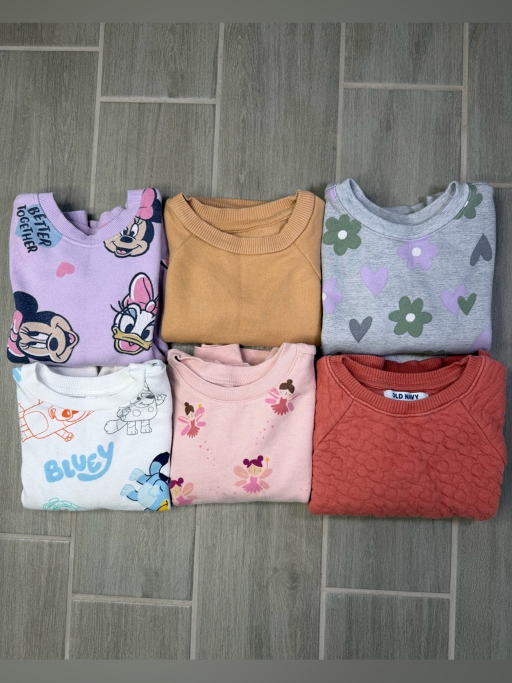 Girls Sweatshirt Bundle - Pastel & Warm Tones